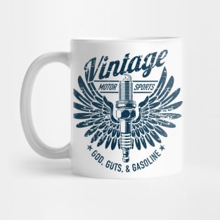 Vintage Motorsports God, Guts and Gasoline Spark Plug Design Mug